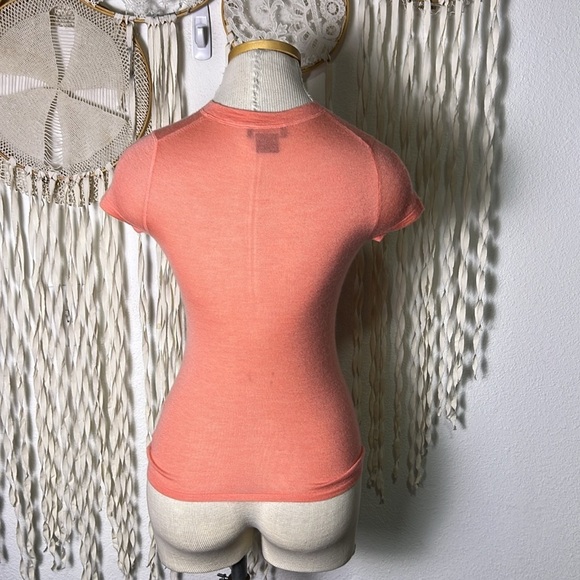 Sutton Studio Soft Coral Short Sleeve Cashmere Sweater XS - Picture 4 of 7